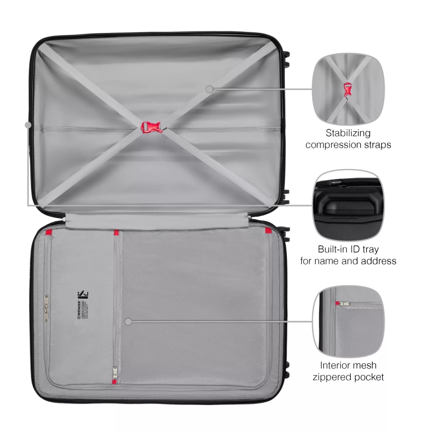 Wenger - Matkalaukku pyörillä 93 l Prymo musta