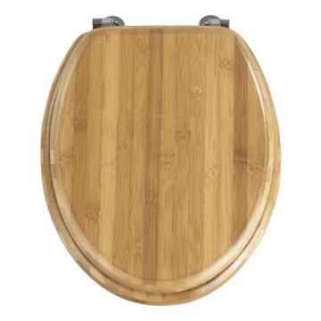 WENKO 144726100 - WC-istuinkansi BAMBOO 34x41 cm ruskea/hopea