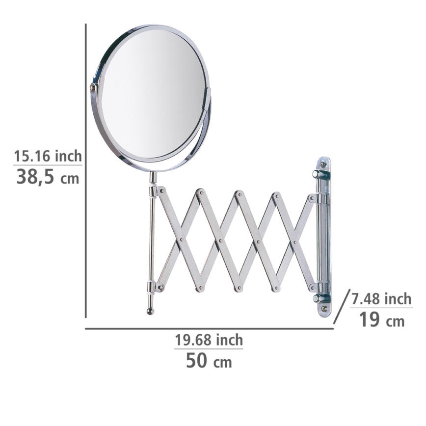 WENKO 15165100 - EXCLUSIVE meikkipeili 19x38,5 cm kiillotettu kromi