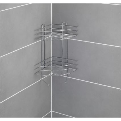 WENKO 15498100 - Kulmahylly EXCLUSIVE 23 x 30,5 cm, kiillotettu kromi