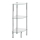 WENKO 15850100 - YAGO-hylly 30 x 74 cm, ruostumaton teräs/hopea/läpinäkyvä