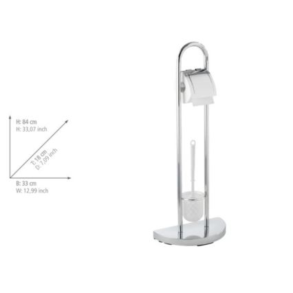 WENKO 16608100 - COSENZA WC-harja 33 x 84 cm, kiiltävä kromi/satiini