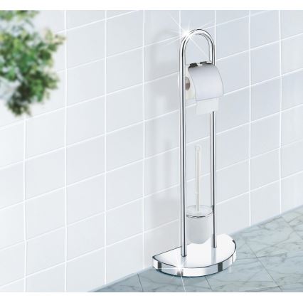 WENKO 16608100 - COSENZA WC-harja 33 x 84 cm, kiiltävä kromi/satiini