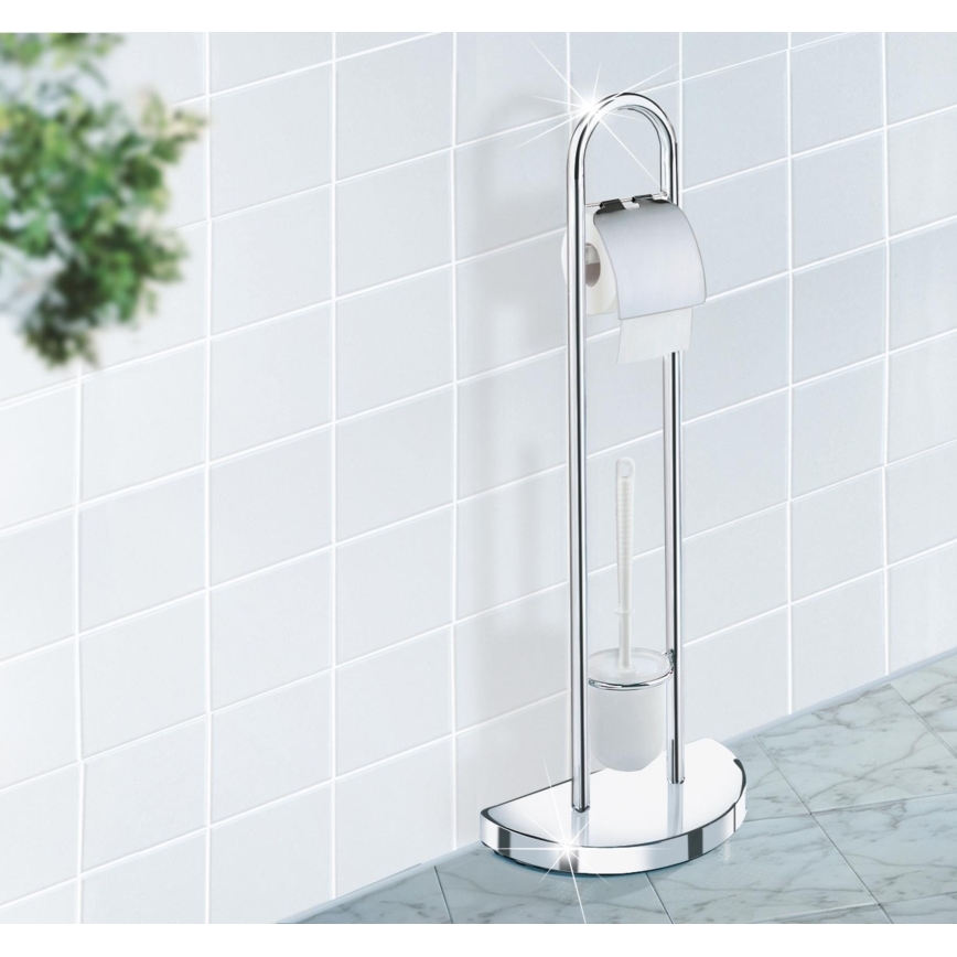 WENKO 16608100 - COSENZA WC-harja 33 x 84 cm, kiiltävä kromi/satiini