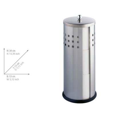 WENKO 16636100 - WC-paperiteline ANCONA 13x34 cm ruostumaton teräs/hopea