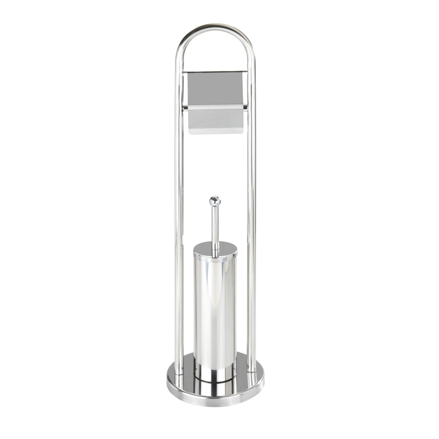 WENKO 16993100 - WC-setti VASTO 22x81 cm ruostumaton teräs/hopeanvärinen