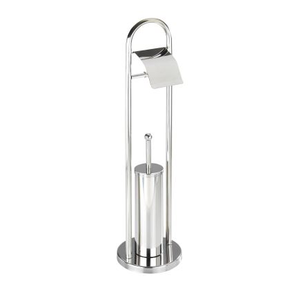 WENKO 16993100 - WC-setti VASTO 22x81 cm ruostumaton teräs/hopeanvärinen