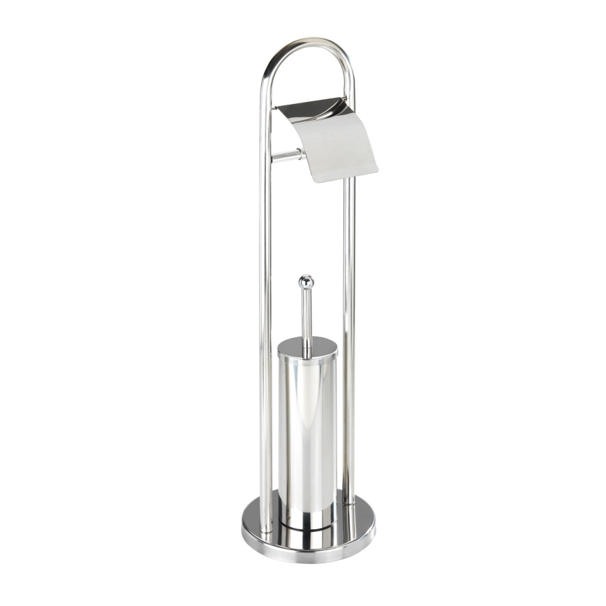 WENKO 16993100 - WC-setti VASTO 22x81 cm ruostumaton teräs/hopeanvärinen