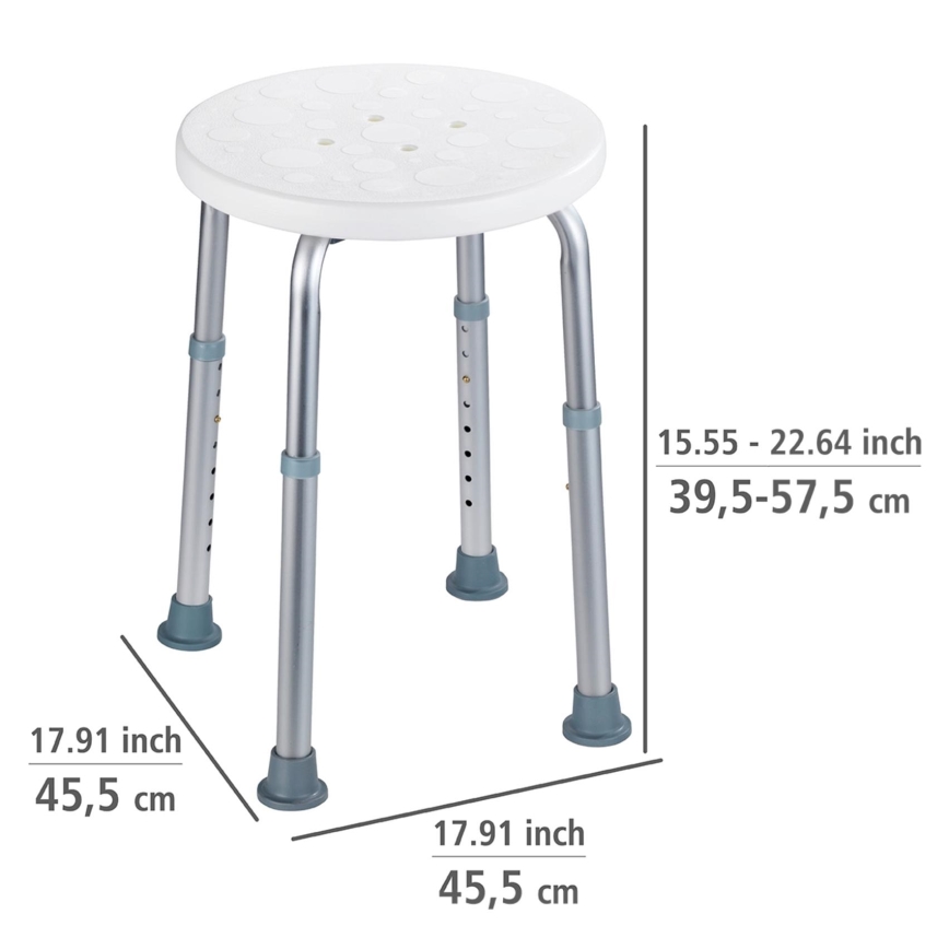 WENKO 1792921100-Jakkara SECURA 45,5x45,5 cm valkoinen/hopea/harmaa