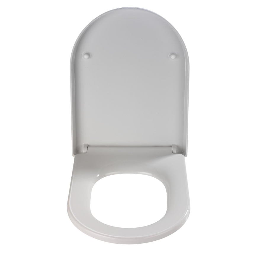 WENKO 18396100-WC WC-istuinkansi PALMA 46,5x35,7 cm valkoinen/hopea