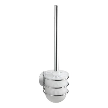WENKO 18768100-WC-setti TURBO-LOC pyöreä teräs 10x37,5 cm kiiltävä kromi/valkoinen