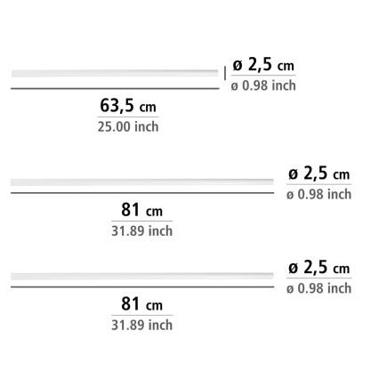 WENKO 19216100 - Tangonpidike UNIVERSAL 2,5x2,5 cm valkoinen