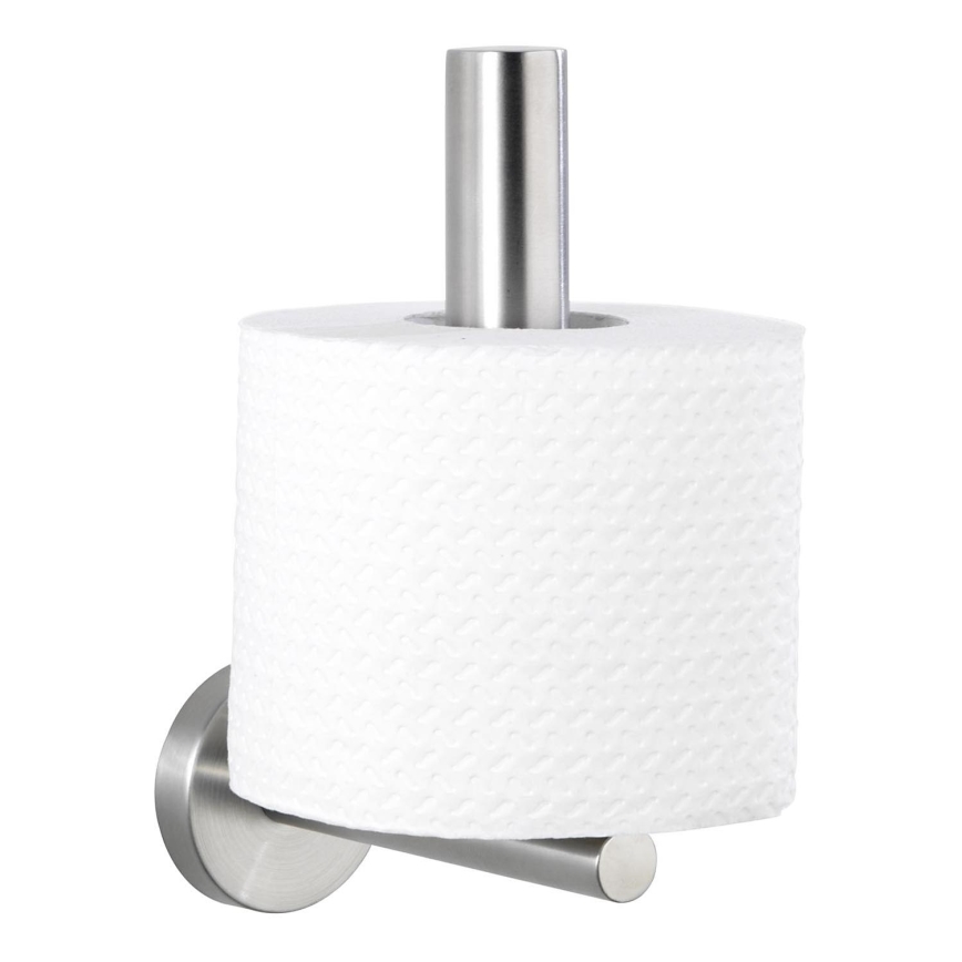 WENKO 19613100 - BOSIO MATT WC-paperiteline 8x18 cm, ruostumaton teräs/hopea