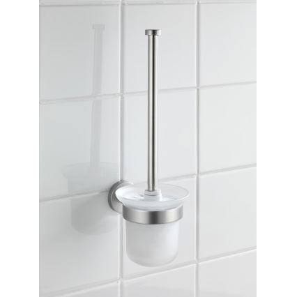 WENKO 19614100 - WC-harja BOSIO MATT 10x14 cm ruostumaton teräs/hopea/satiinipinta
