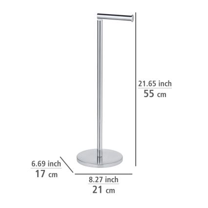 WENKO 19637100 - WC-paperiteline 21x55 cm ruostumaton teräs/hopeanvärinen