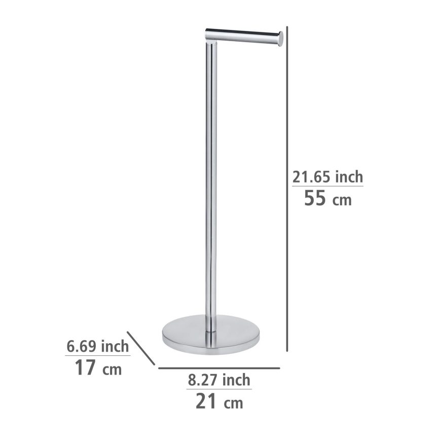 WENKO 19637100 - WC-paperiteline 21x55 cm ruostumaton teräs/hopeanvärinen
