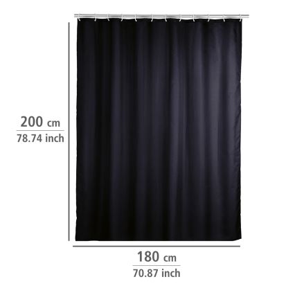 WENKO 20043100 - Suihkuverho 180x200 cm musta