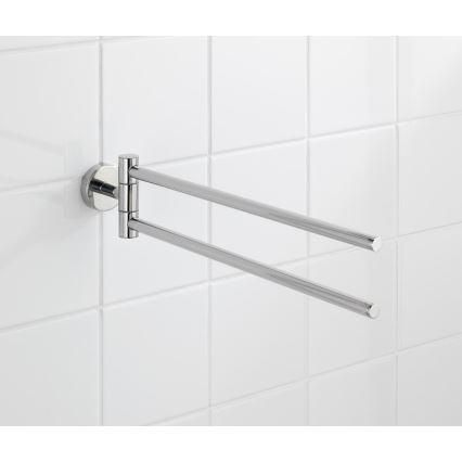 WENKO 20213100 - BOSIO SHINE pyyheteline 43x9 cm ruostumatonta terästä/hopeanvärinen