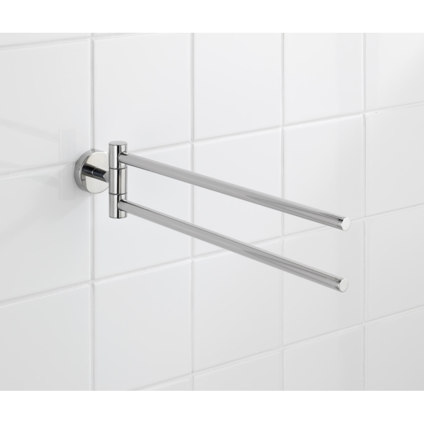 WENKO 20213100 - BOSIO SHINE pyyheteline 43x9 cm ruostumatonta terästä/hopeanvärinen