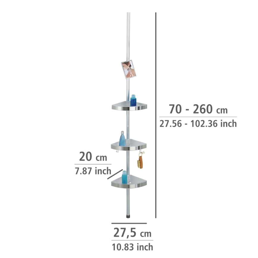 WENKO 20349100-Kulmaelementti PREMIUM 27,5x260 cm satiini