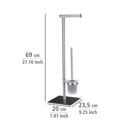 WENKO 20391100 - WC-harja LIMA 23,5x69 cm ruostumaton teräs/satiini/musta