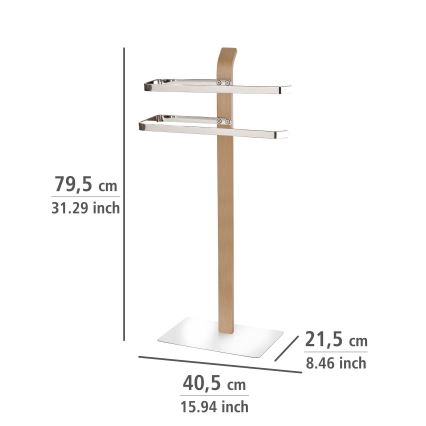 WENKO 20396100 - Pyyheteline SAMONA 40,5x79,5 cm kiiltävä kromi/ruskea