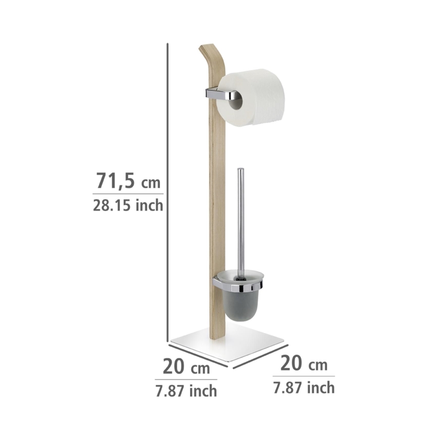 WENKO 20397100 - WC-harja SAMONA 20x71,5 cm kromi/ruskea/satiini