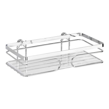 WENKO 20409100-Hylly PREMIUM RUOSTUMATON TERÄS 24x13,5 cm ruostumaton teräs/hopea