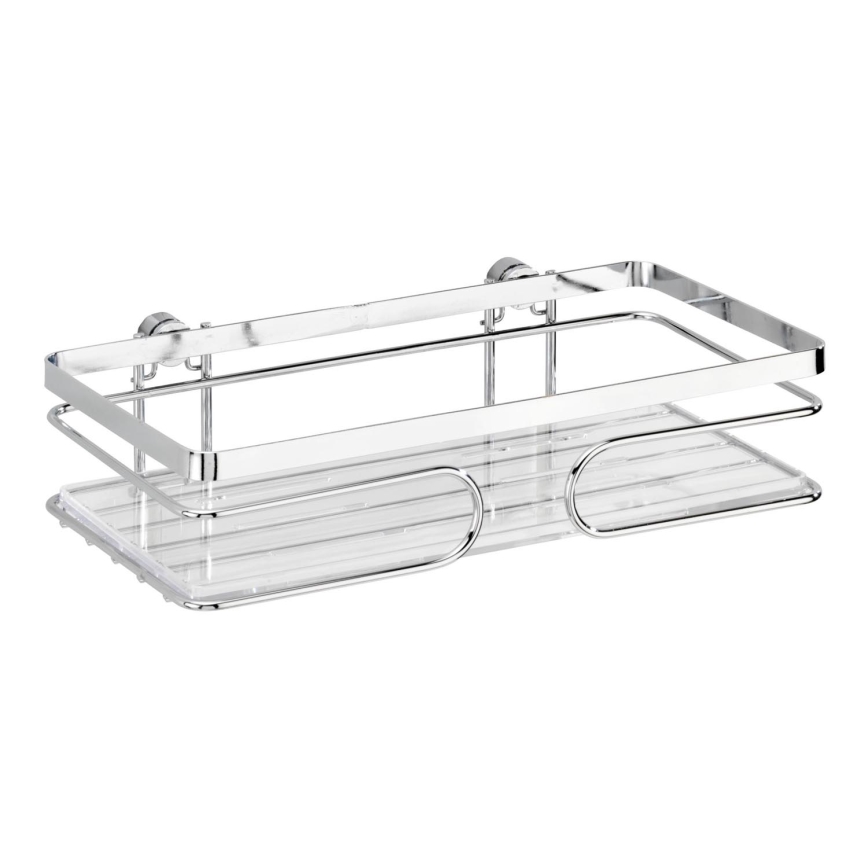 WENKO 20409100-Hylly PREMIUM RUOSTUMATON TERÄS 24x13,5 cm ruostumaton teräs/hopea