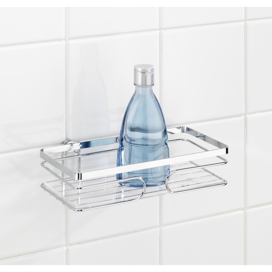WENKO 20409100-Hylly PREMIUM RUOSTUMATON TERÄS 24x13,5 cm ruostumaton teräs/hopea