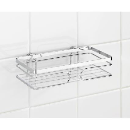 WENKO 20409100-Hylly PREMIUM RUOSTUMATON TERÄS 24x13,5 cm ruostumaton teräs/hopea