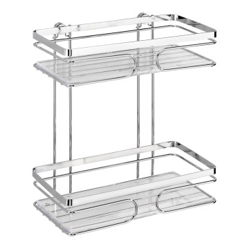 WENKO 20410100-PREMIUM-ruostumaton teräshylly 24x27 cm ruostumaton/hopea