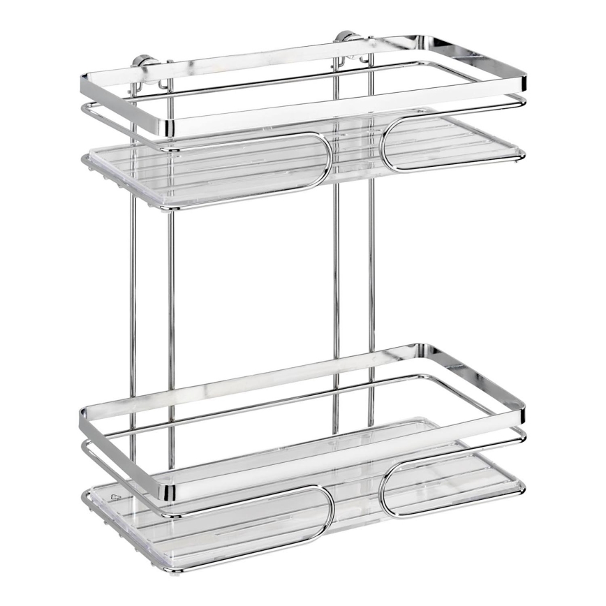 WENKO 20410100-PREMIUM-ruostumaton teräshylly 24x27 cm ruostumaton/hopea