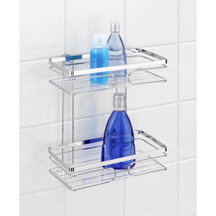 WENKO 20410100-PREMIUM-ruostumaton teräshylly 24x27 cm ruostumaton/hopea