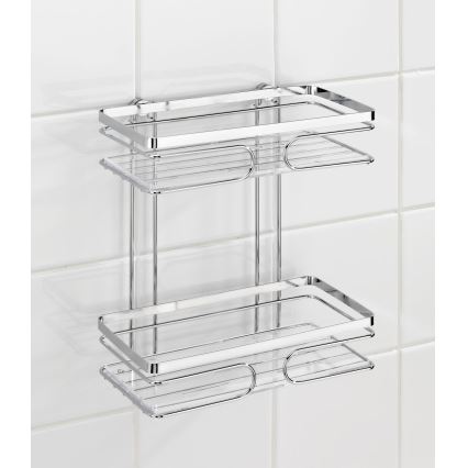 WENKO 20410100-PREMIUM-ruostumaton teräshylly 24x27 cm ruostumaton/hopea