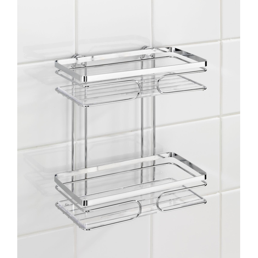 WENKO 20410100-PREMIUM-ruostumaton teräshylly 24x27 cm ruostumaton/hopea