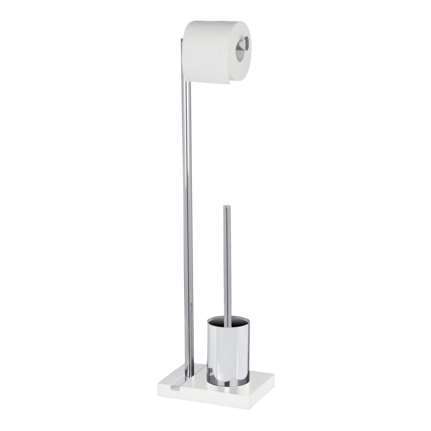 WENKO 20486100 - WC-harja NOBLE 20x74 cm kromi/valkoinen