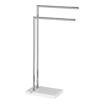 WENKO 20487100 - Pyyheteline NOBLE 45,5x82 cm kiiltävä kromi/valkoinen