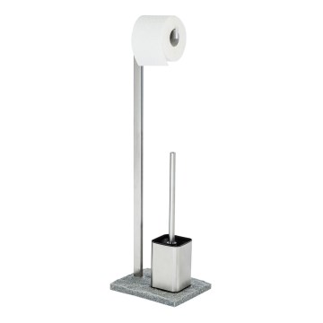 WENKO 20604100 - WC-harja GRANIT 23x73,5 cm ruostumaton teräs/satiinipinta/harmaa