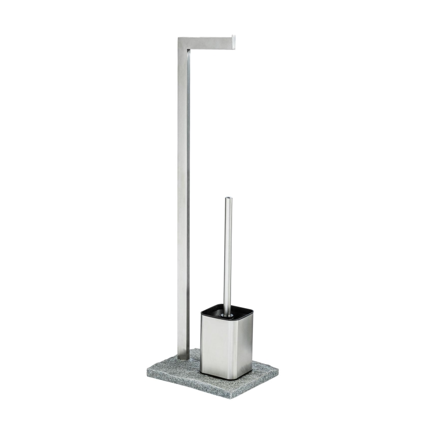 WENKO 20604100 - WC-harja GRANIT 23x73,5 cm ruostumaton teräs/satiinipinta/harmaa