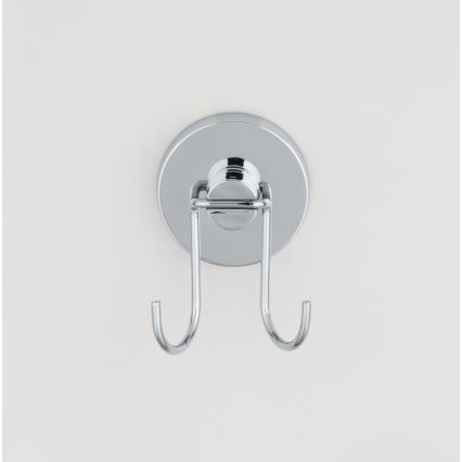 WENKO 20877100 - Lasta VACUUM-LOC, pyöreä teräs 24,5 x 25 cm, ruostumaton/kiiltävä kromi/hopeanvärinen