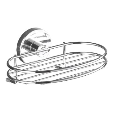 WENKO 20890100-Saippuateline VACUUM-LOC MILAZZO 16,5x12 cm kiiltävä kromi