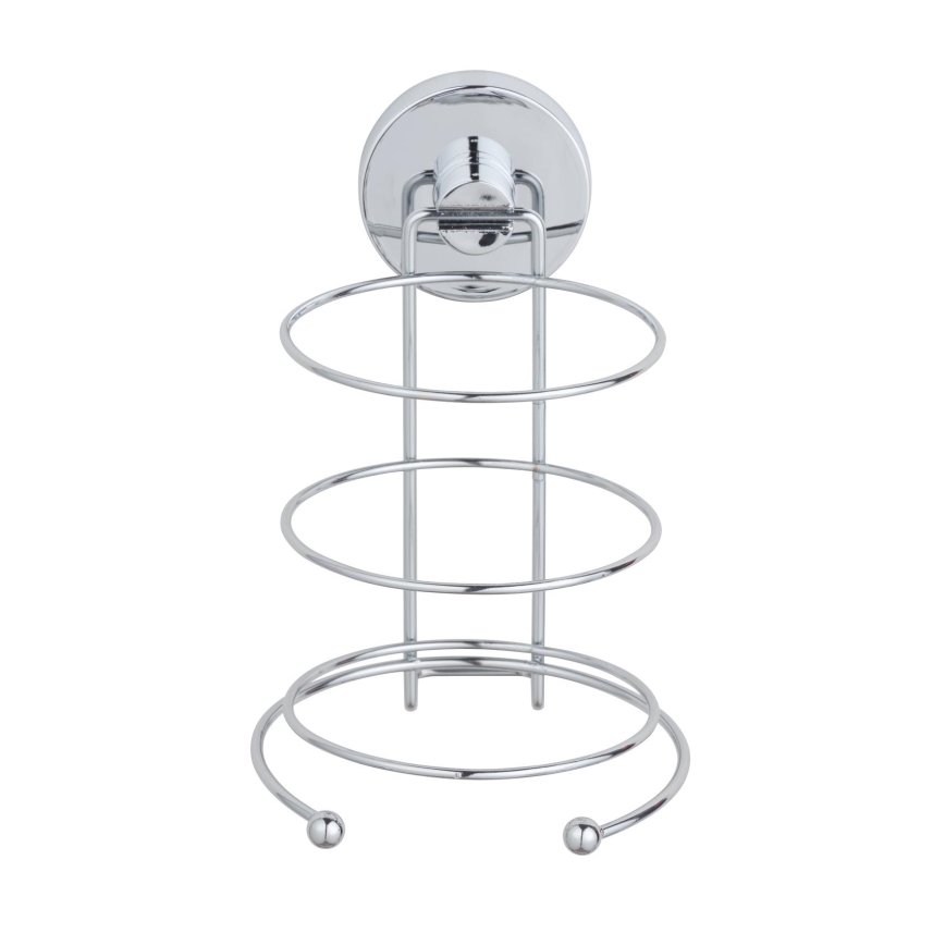 WENKO 20896100-Hiustenkuivaajan pidike VACUUM-LOC MILAZZO 12x17 cm kiiltävä kromi