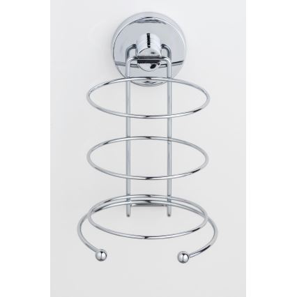 WENKO 20896100-Hiustenkuivaajan pidike VACUUM-LOC MILAZZO 12x17 cm kiiltävä kromi