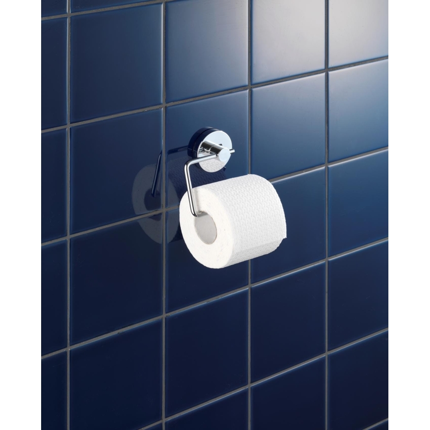 WENKO 20899100 - VACUUM-LOC MILAZZO WC-paperiteline, 13 x 10,5 cm, kiiltävä kromi