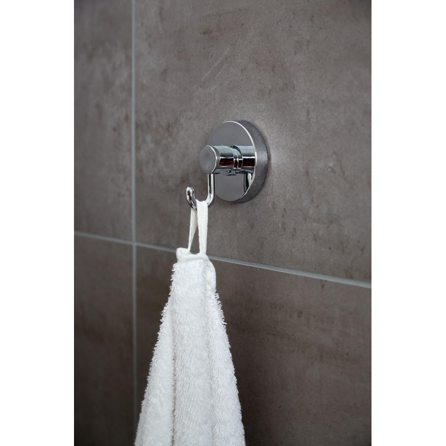 WENKO 20900100-koukku VACUUM-LOC pyöreä teräs 6x6,7 cm kiillotettu kromi