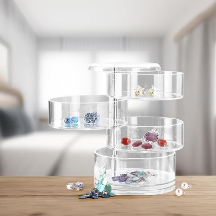 WENKO 20990100 - Säilytin TOWER 11,5x17,5 cm läpinäkyvä