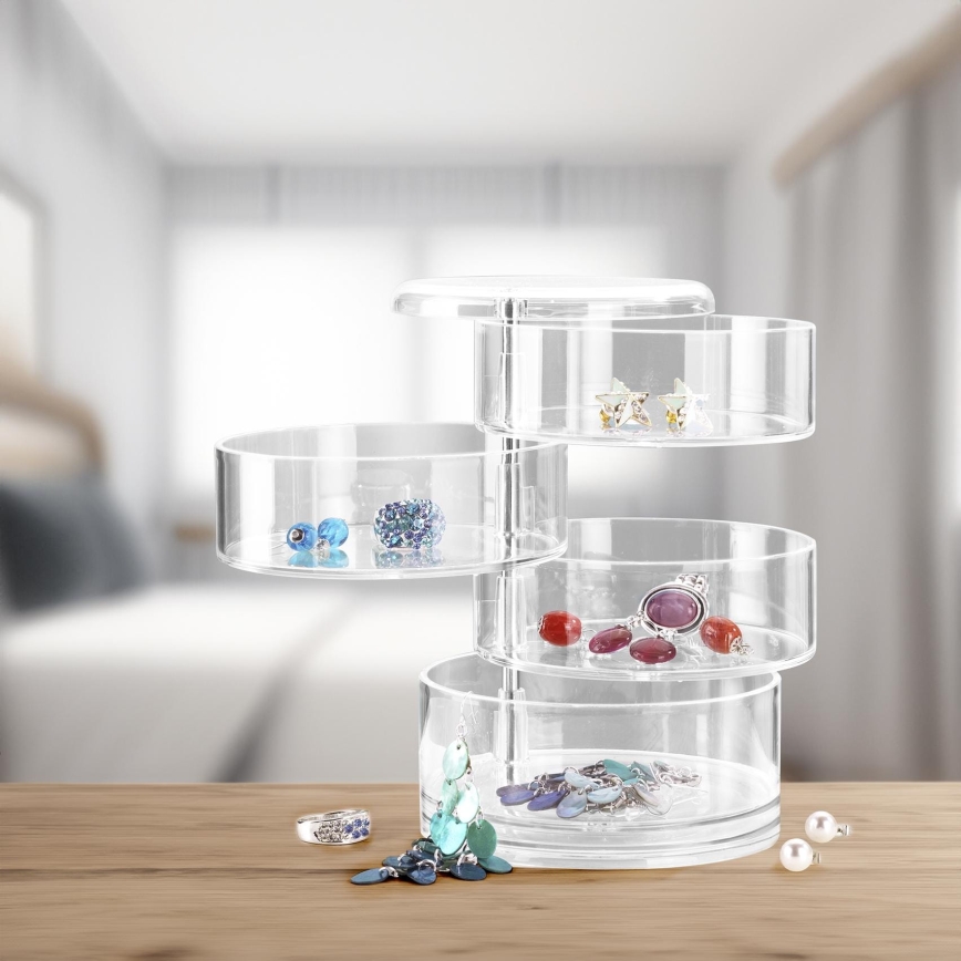 WENKO 20990100 - Säilytin TOWER 11,5x17,5 cm läpinäkyvä