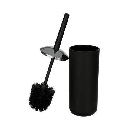 WENKO 21210100 - WC-harja BRASIL 10x37 cm musta/kiiltävä kromi