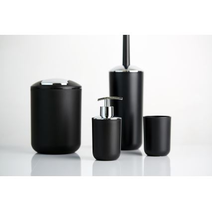 WENKO 21210100 - WC-harja BRASIL 10x37 cm musta/kiiltävä kromi
